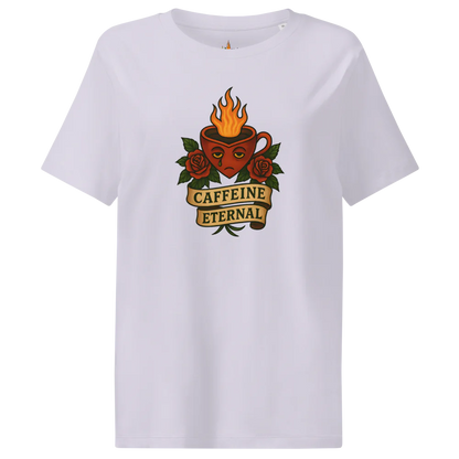 Caffeine Eternal™ | Women's Organic Ribbed Neck T-Shirt | The Perfect Giftable